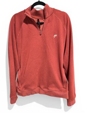 Fabletics Men’s The-Go-To Quarter-Zip Pullover with Pockets in Adrenaline Red XL